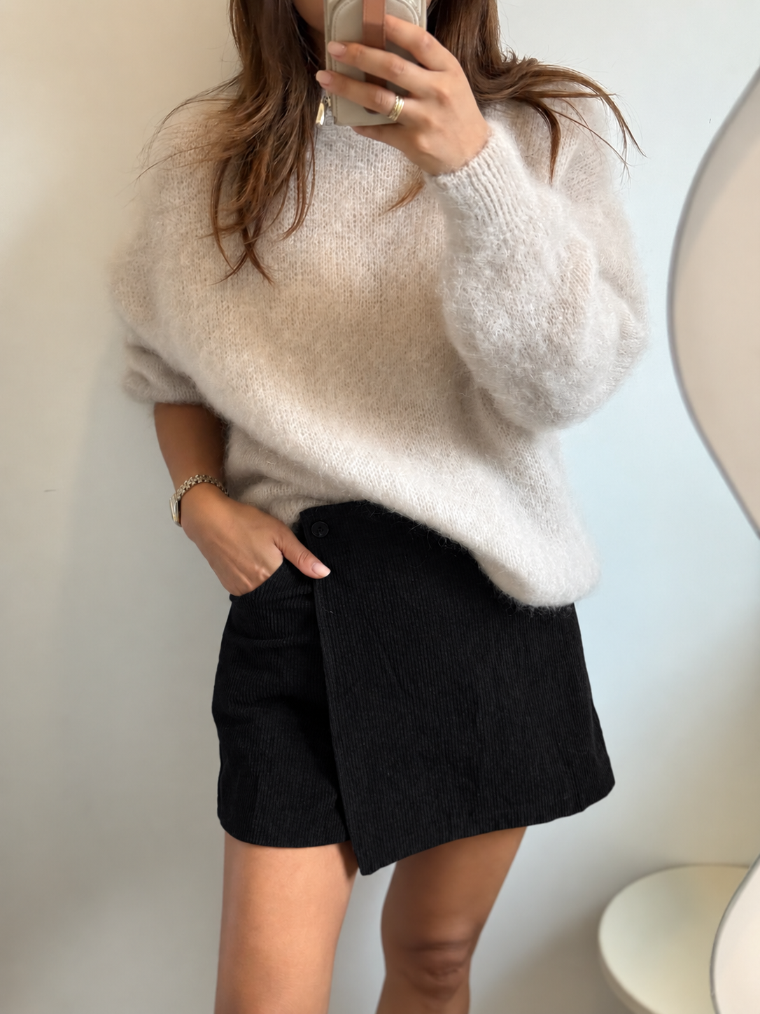 Cord Skort black