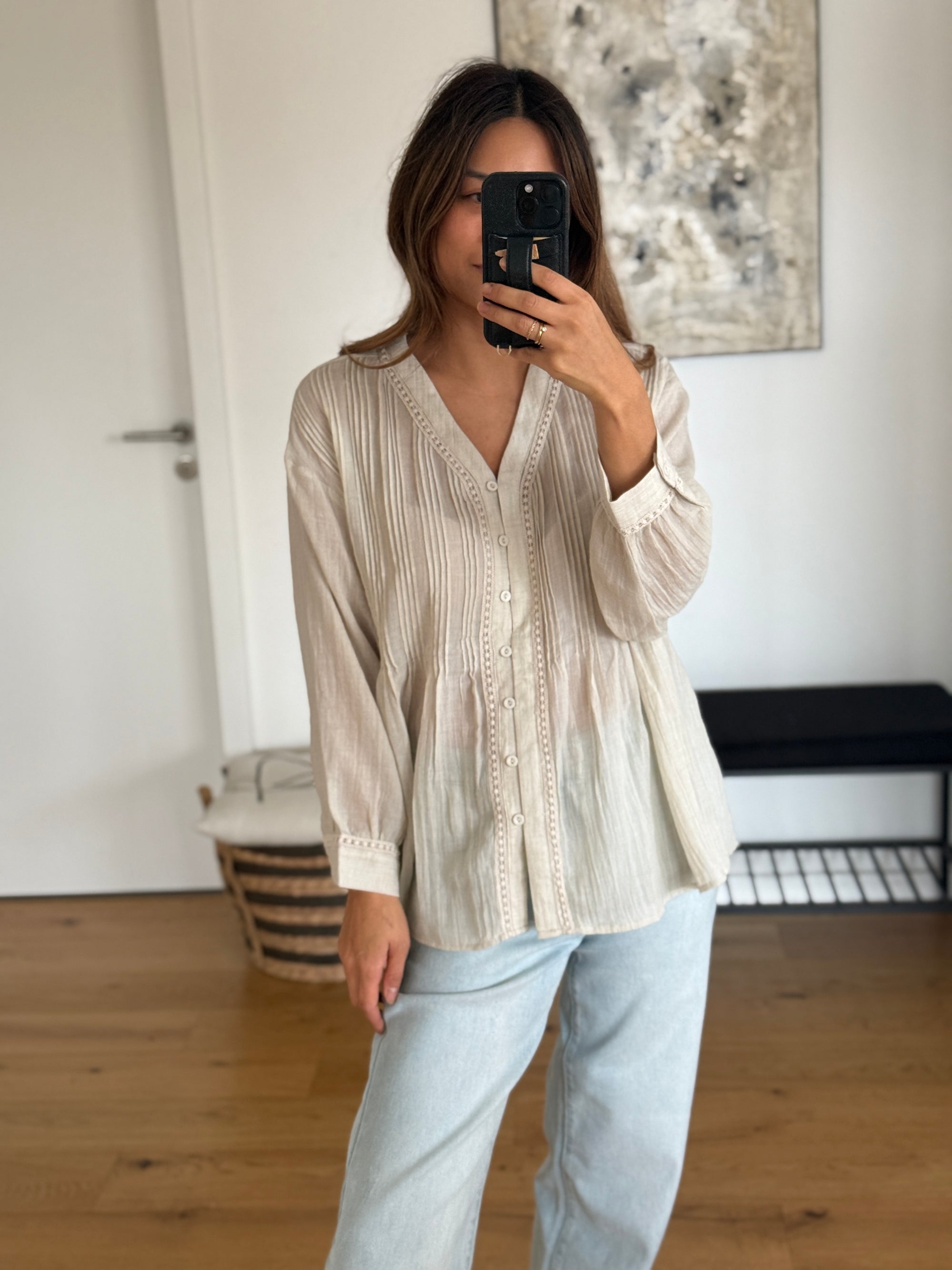 Boho Bluse creme