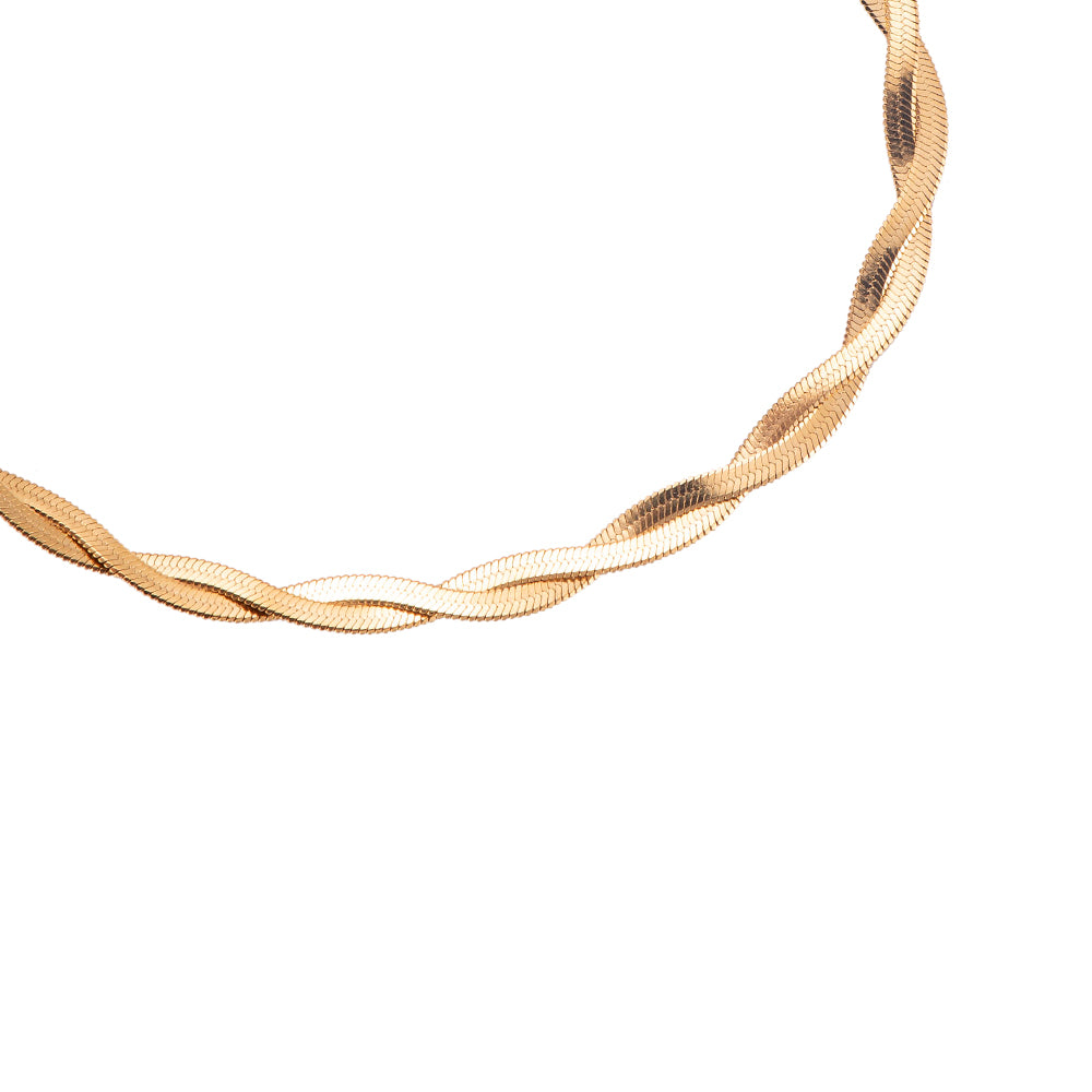 Twisted Snake Armband gold