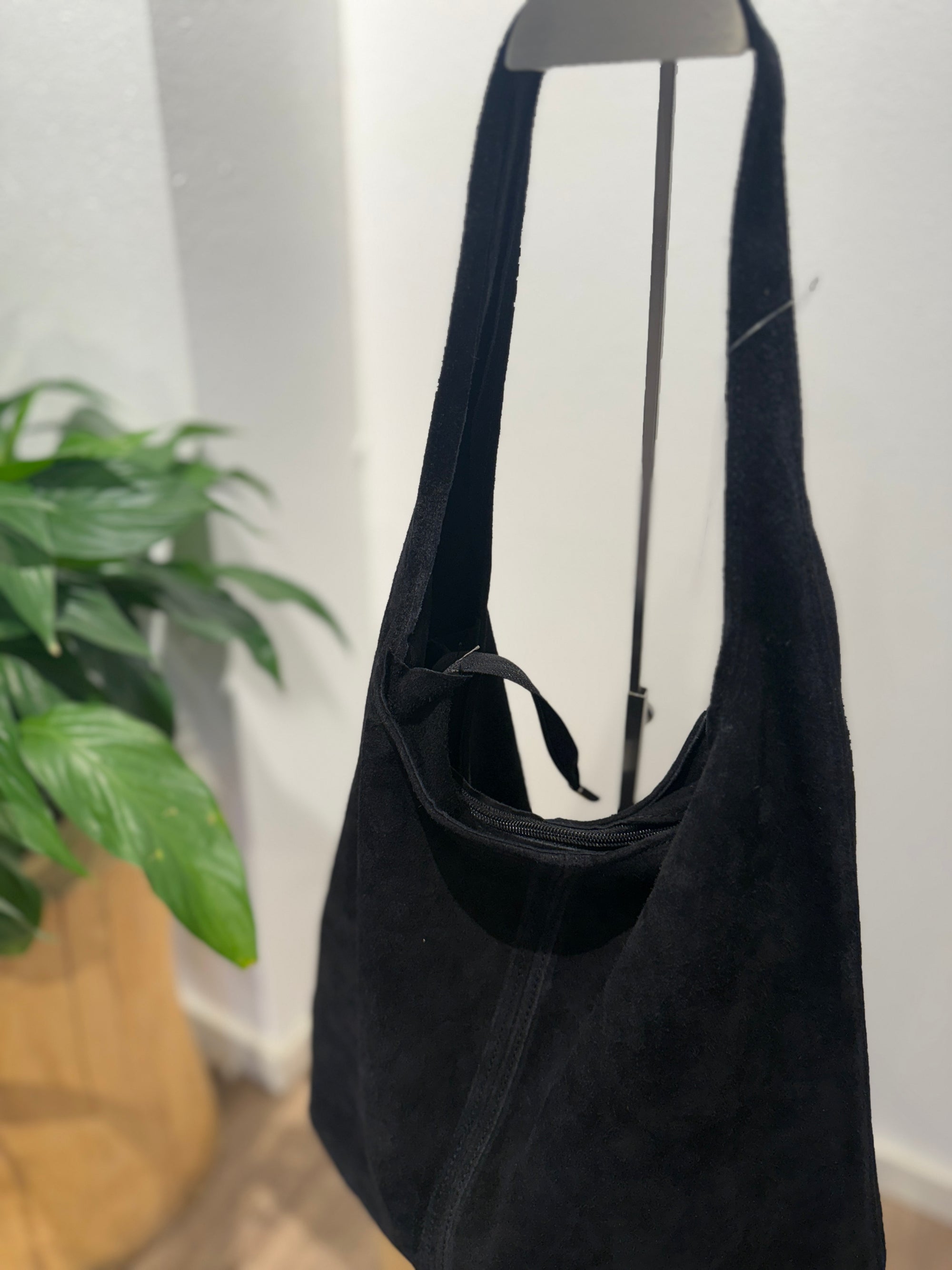 Wildledertasche schwarz