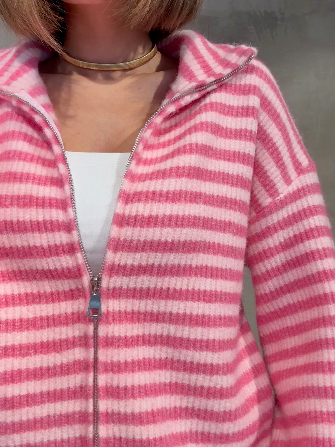 Zip Cardigan blossom