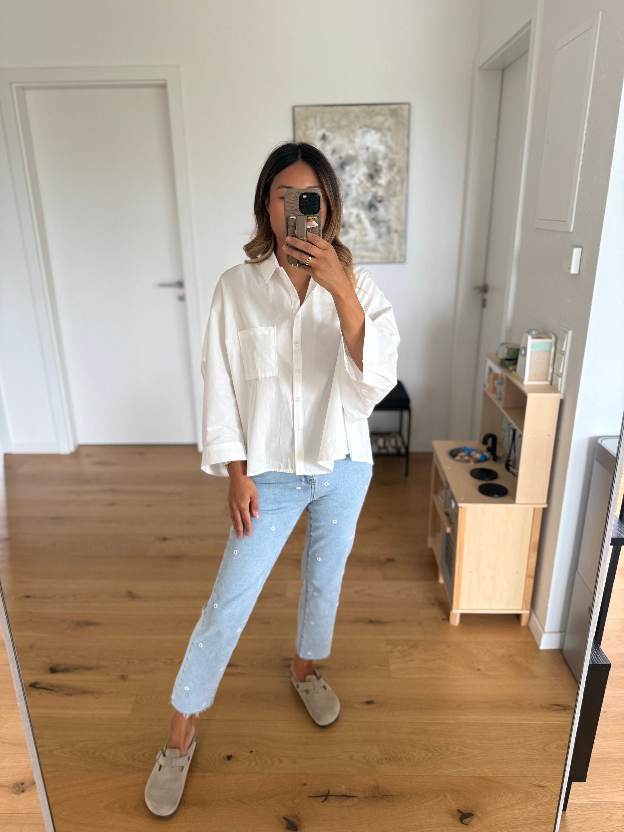 Boxy Bluse white