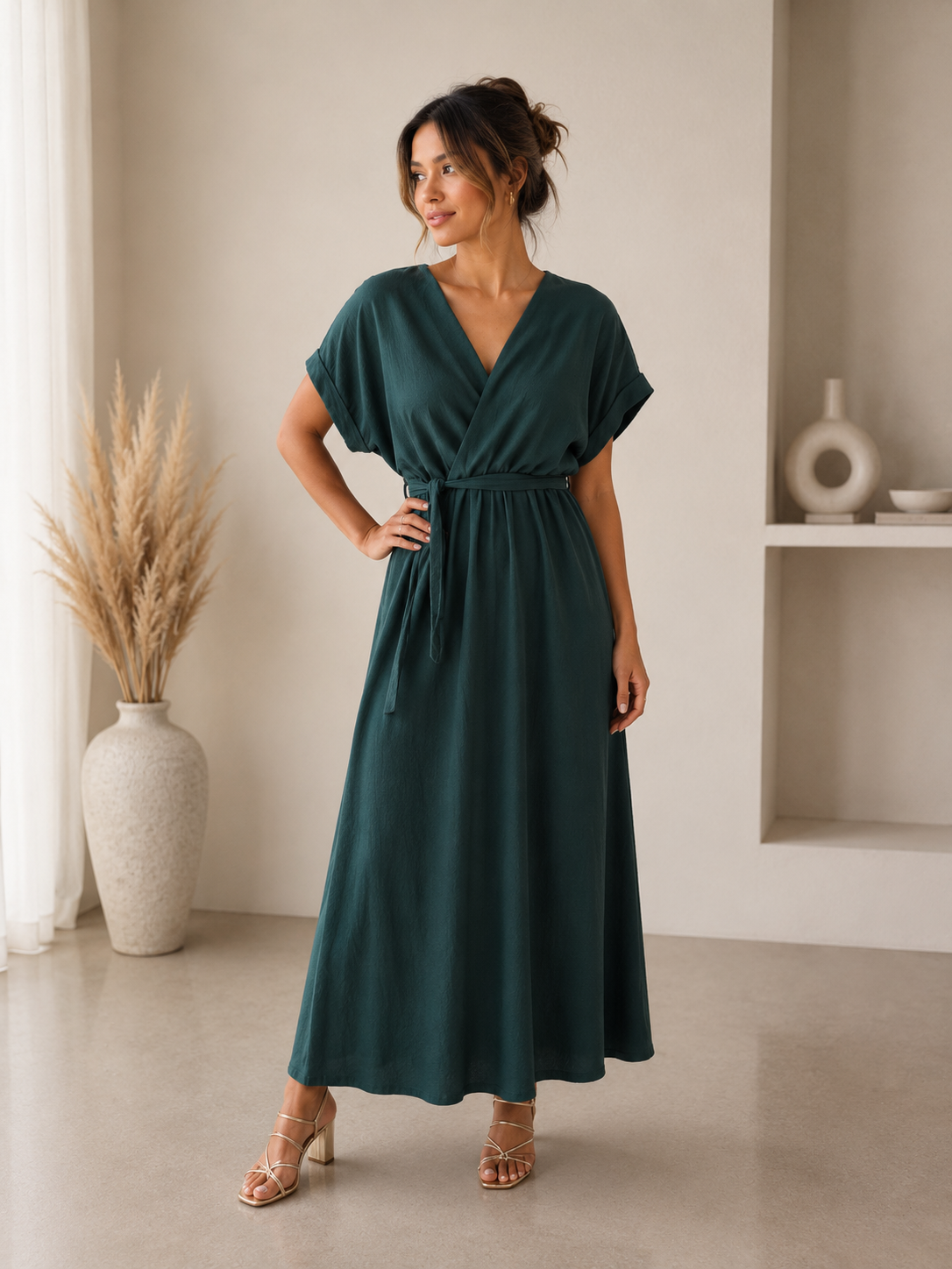 Wow-Kleid tannengrün