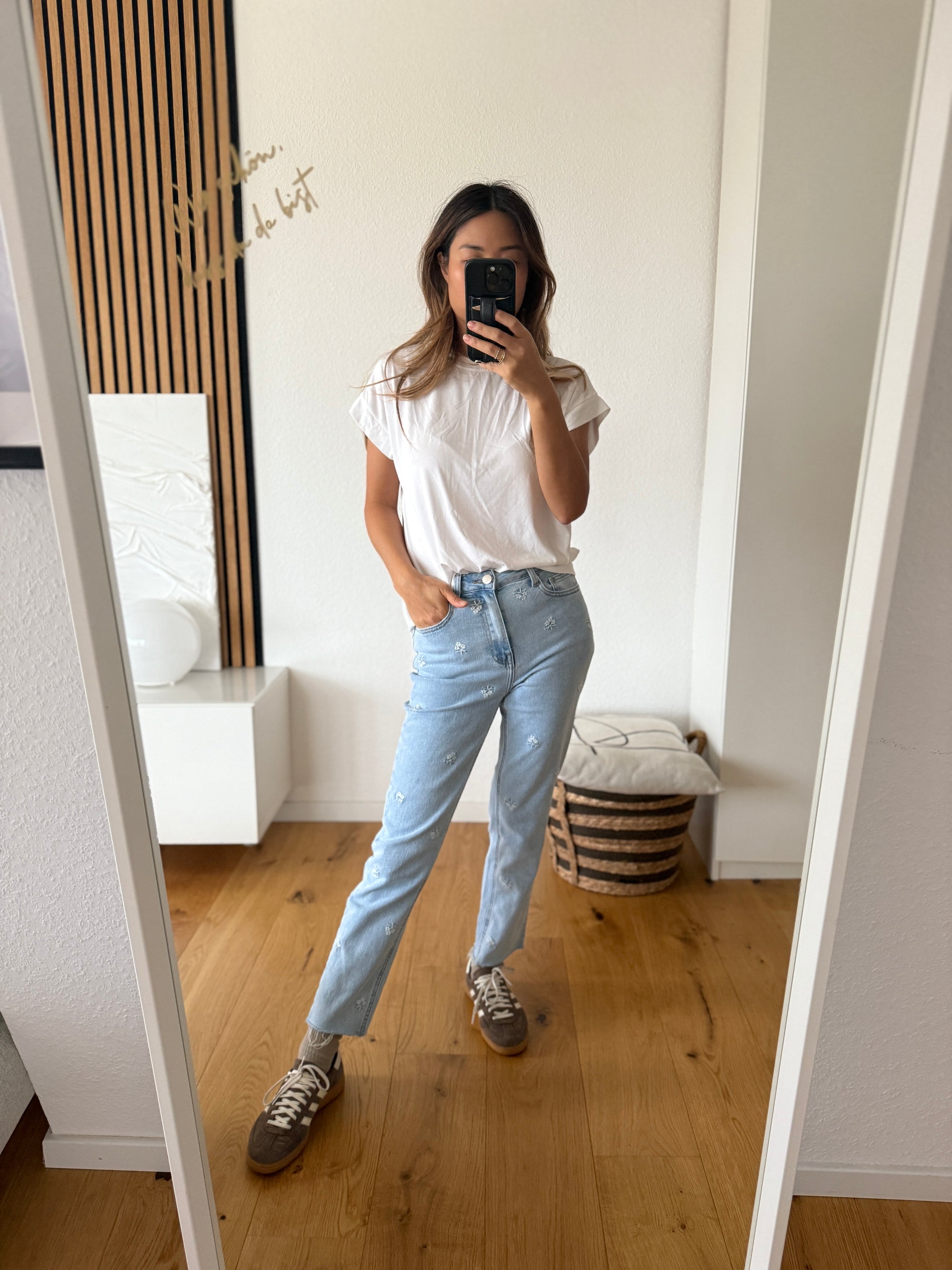 Mom Jeans Blumen