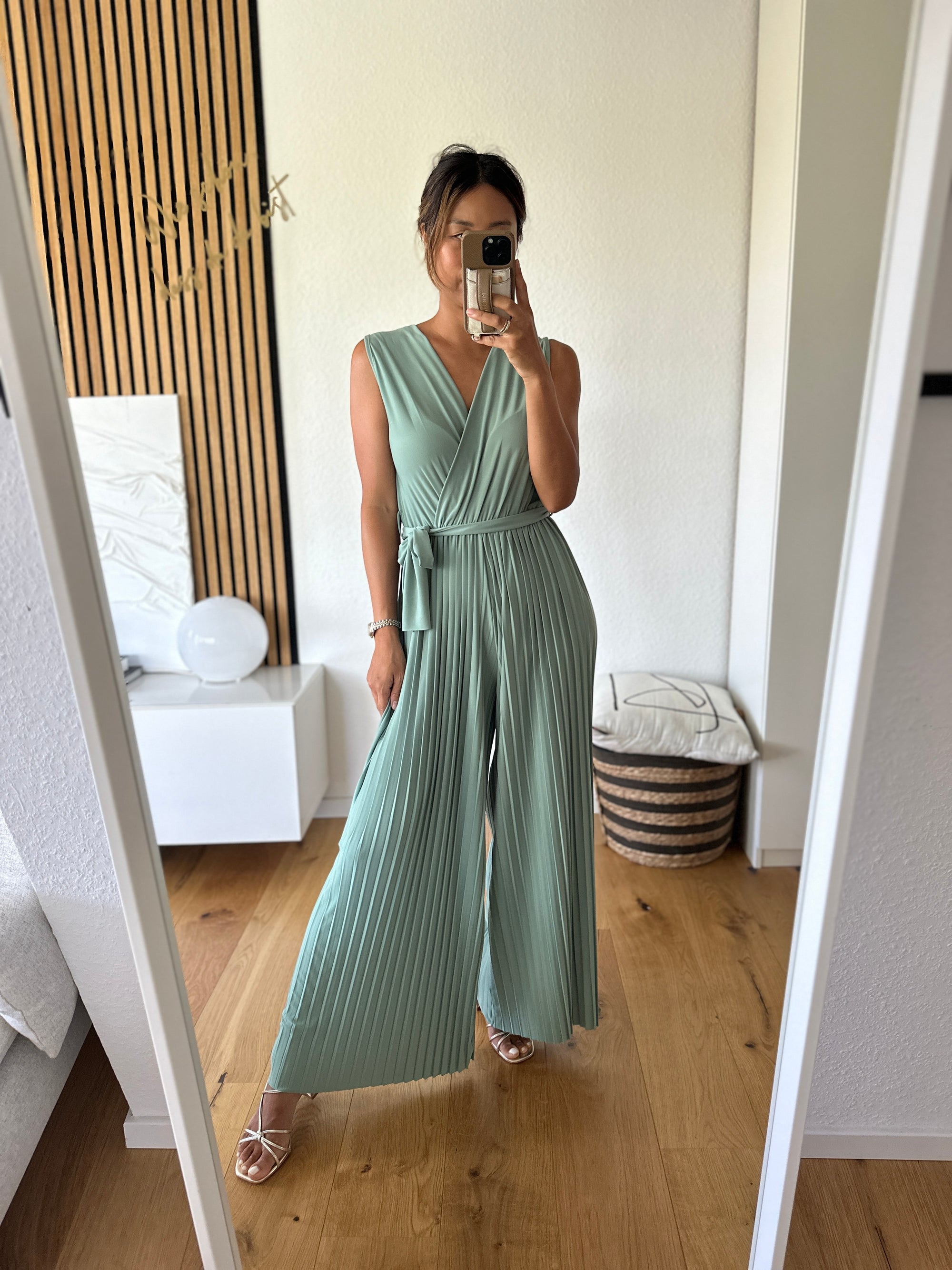 Plissee Jumpsuit mint