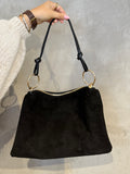 Wildledertasche Ring black