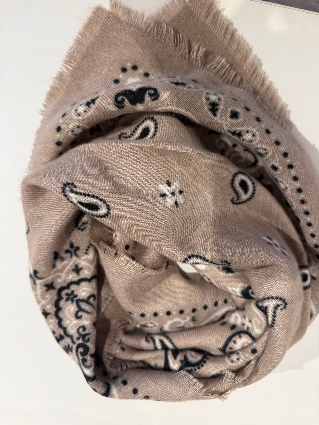 Paisley Halstuch Taupe
