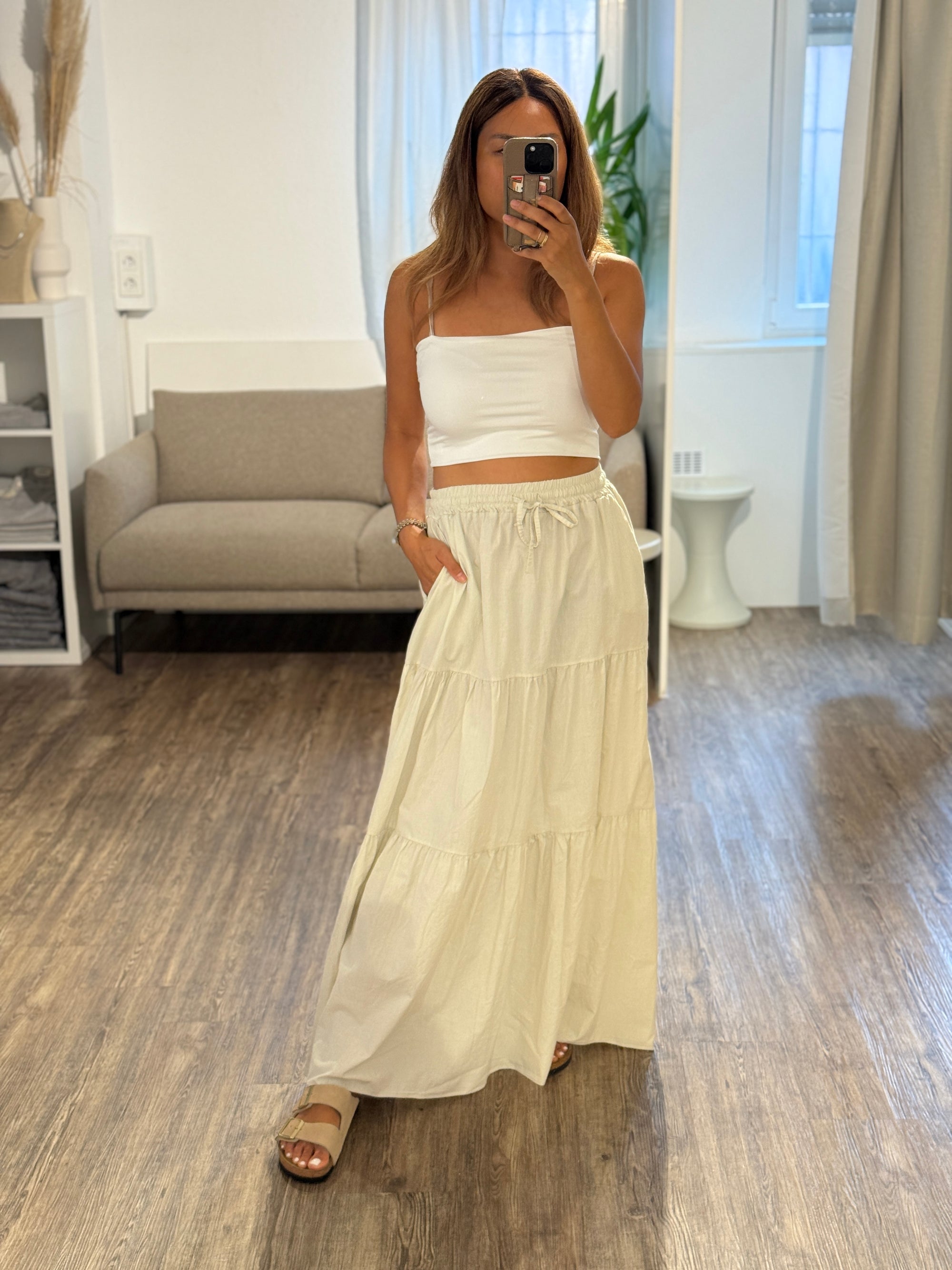 Maxi Skirt mint beige