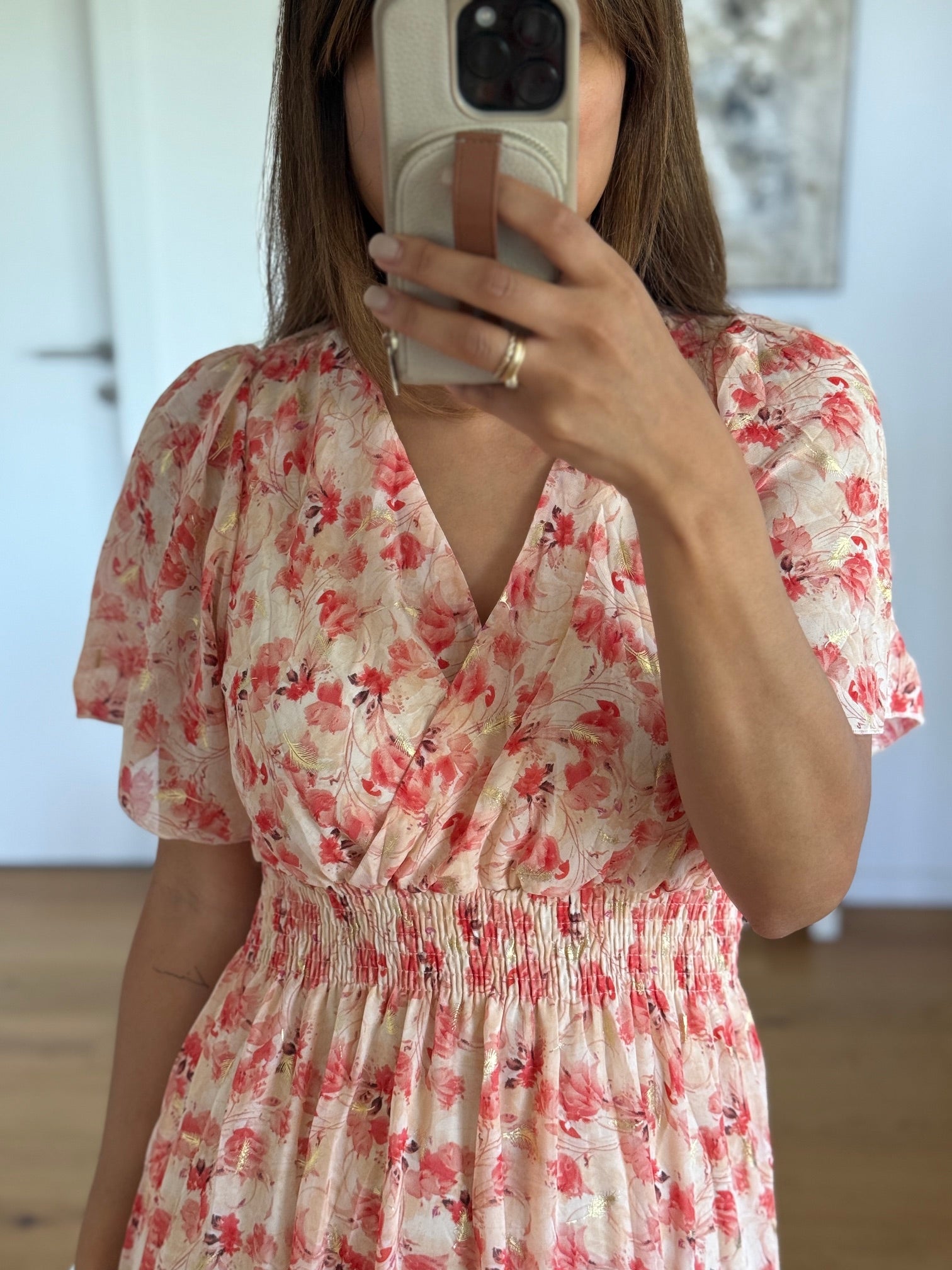 Flower Maxi Kleid Rosy