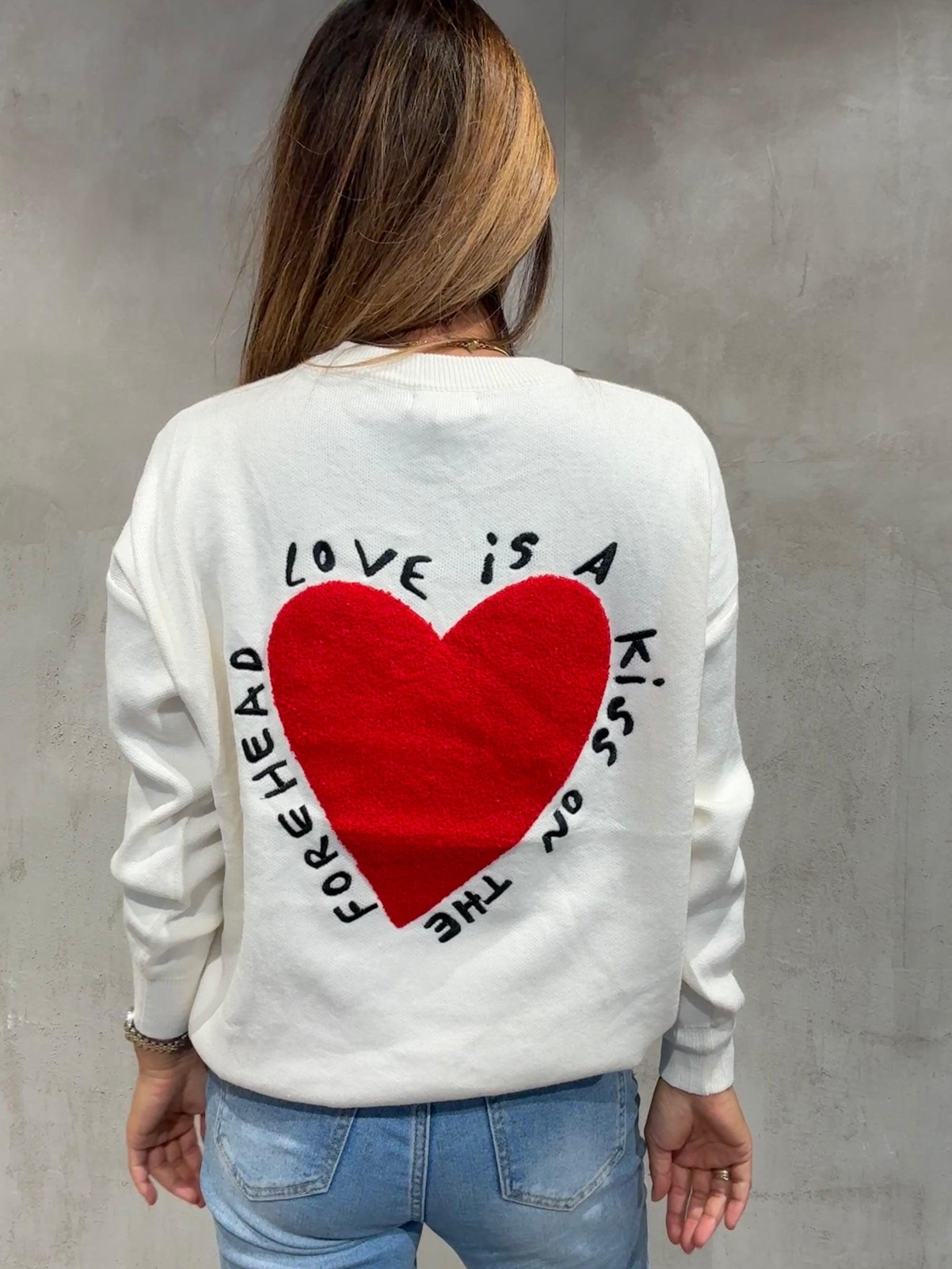Kiss on the forehead Pullover creme