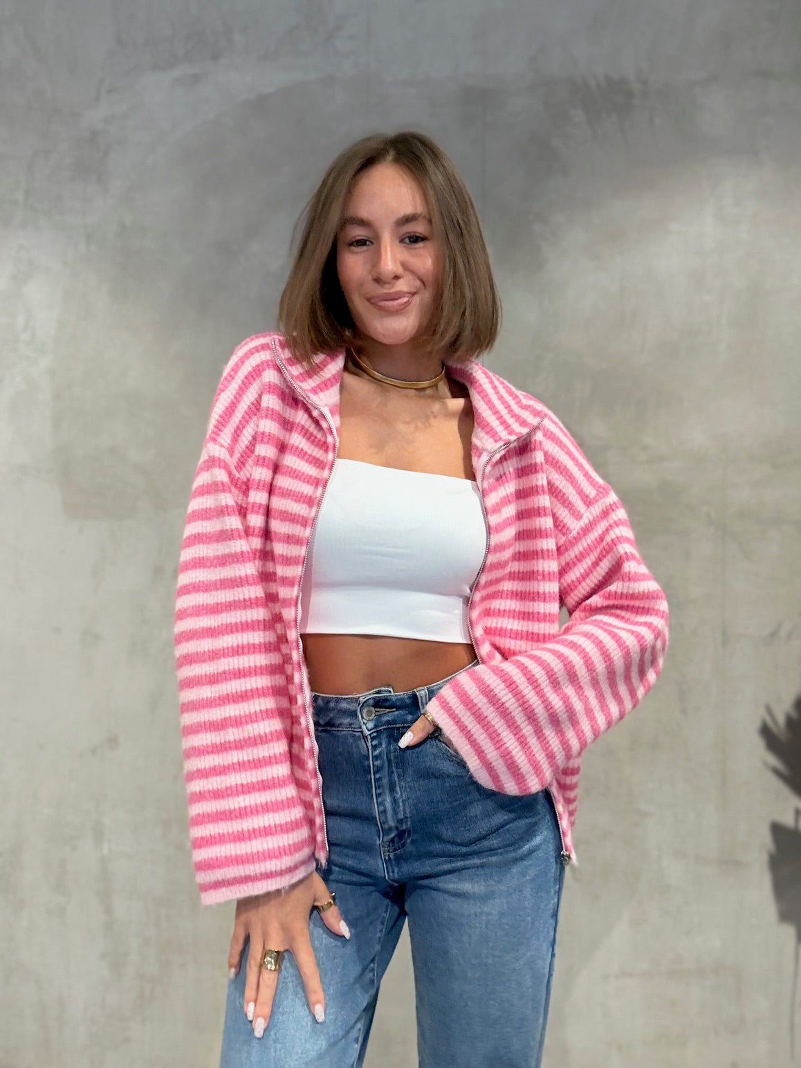 Zip Cardigan blossom