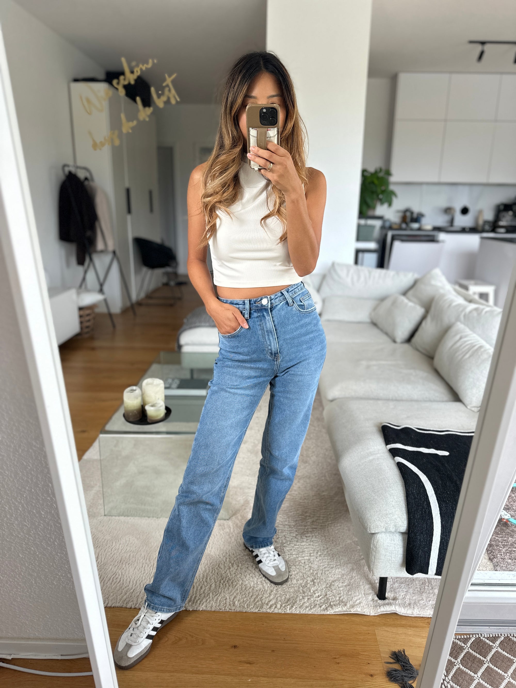 Straight Jeans blau