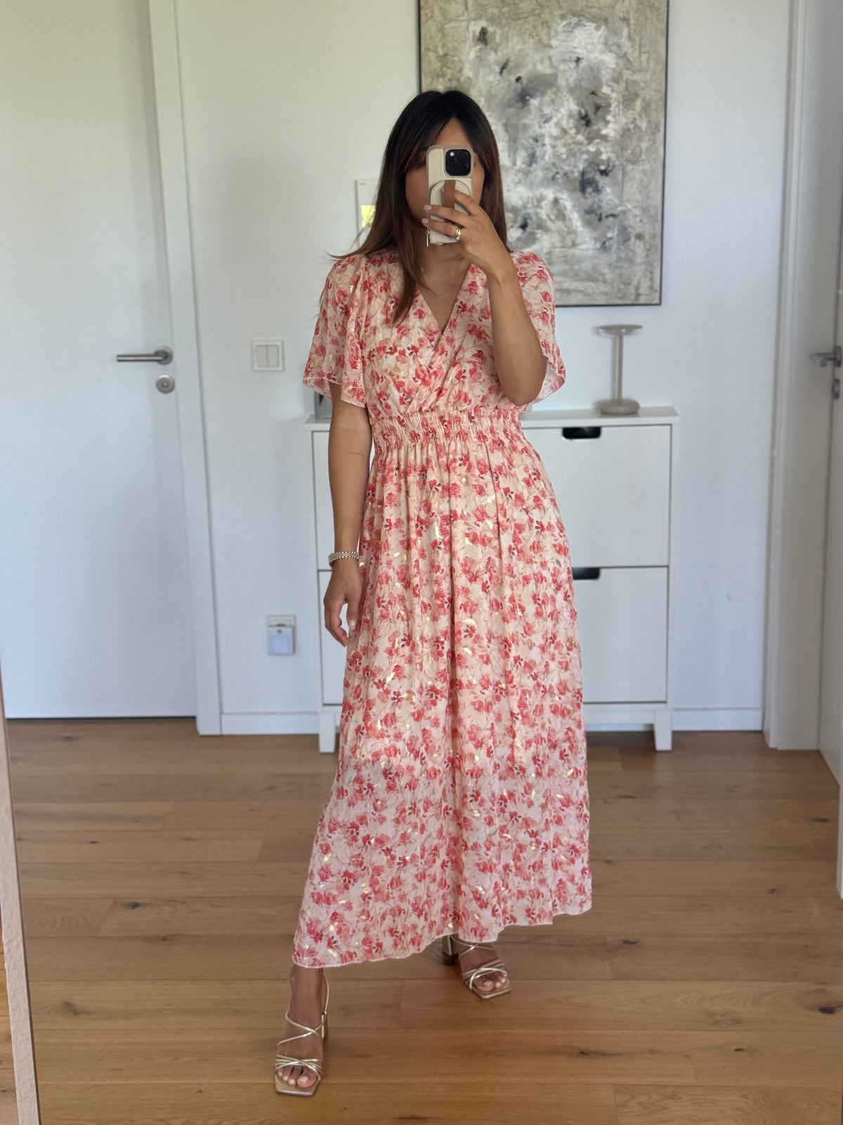 Flower Maxi Kleid Rosy