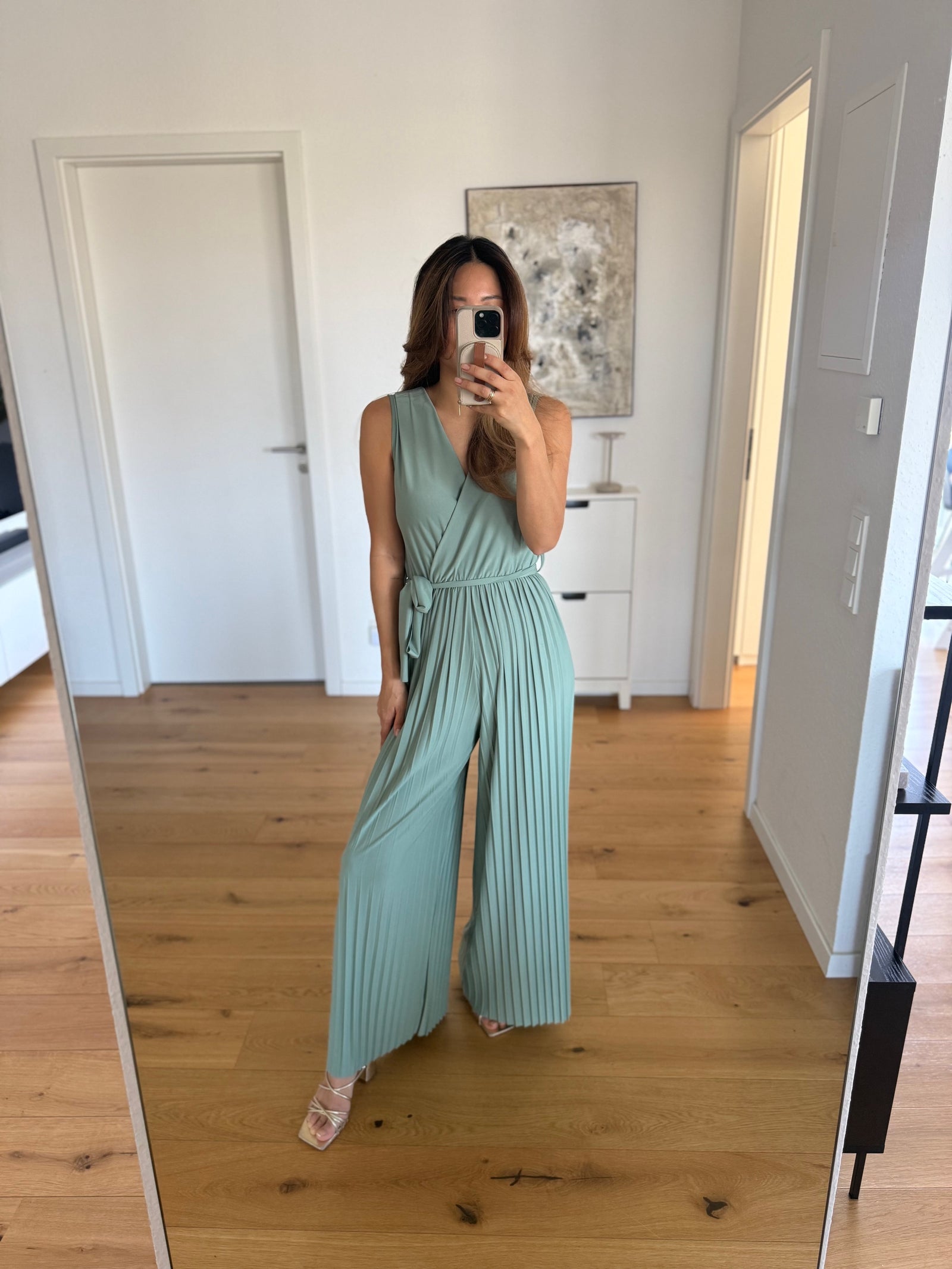 Plissee Jumpsuit mint