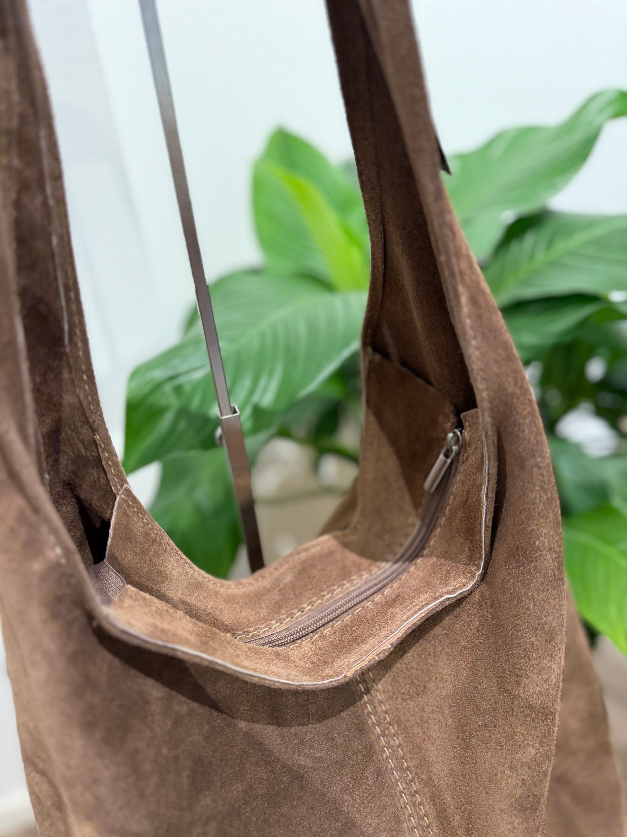 Wildledertasche taupe