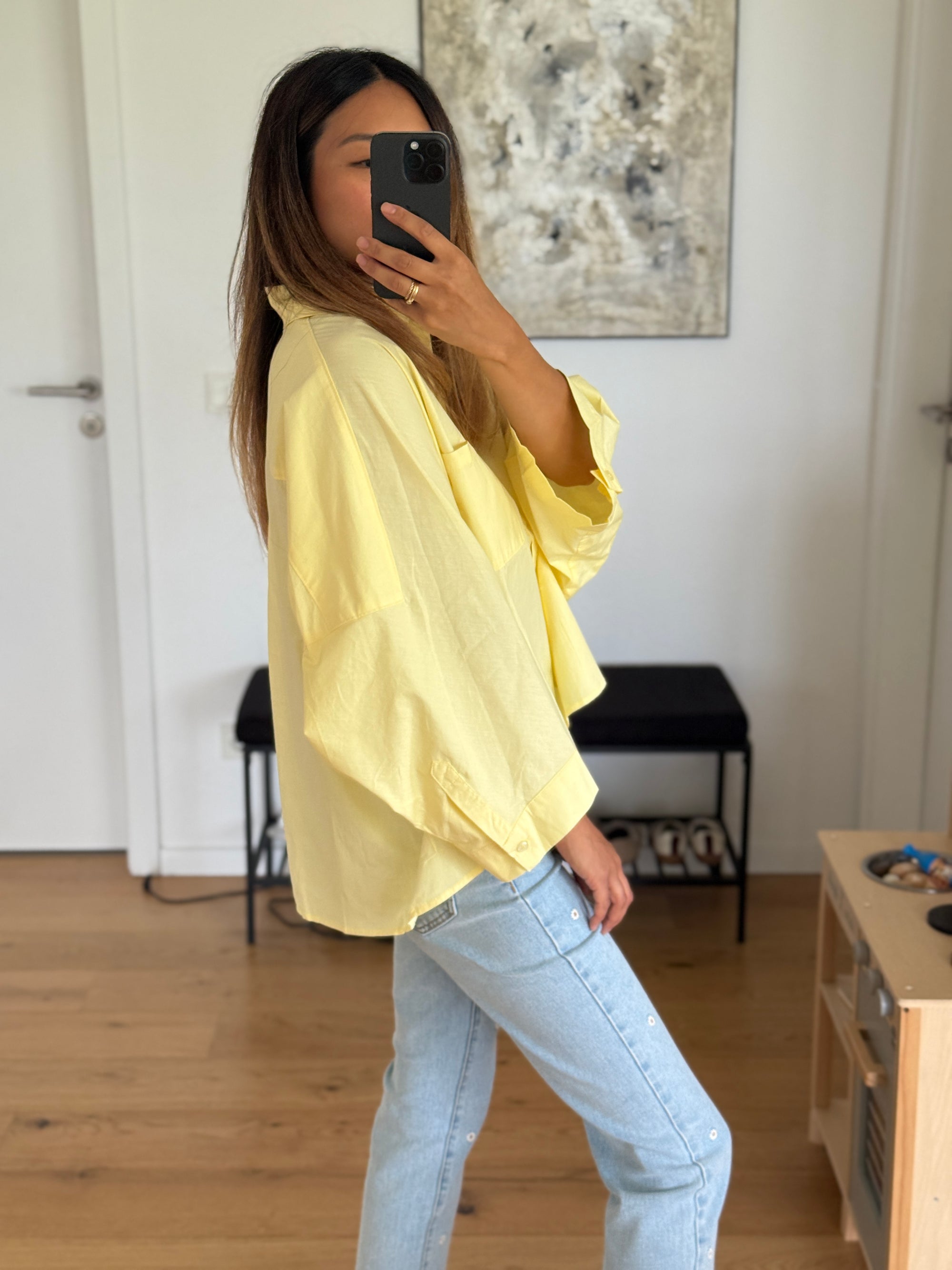 Boxy Bluse lemon