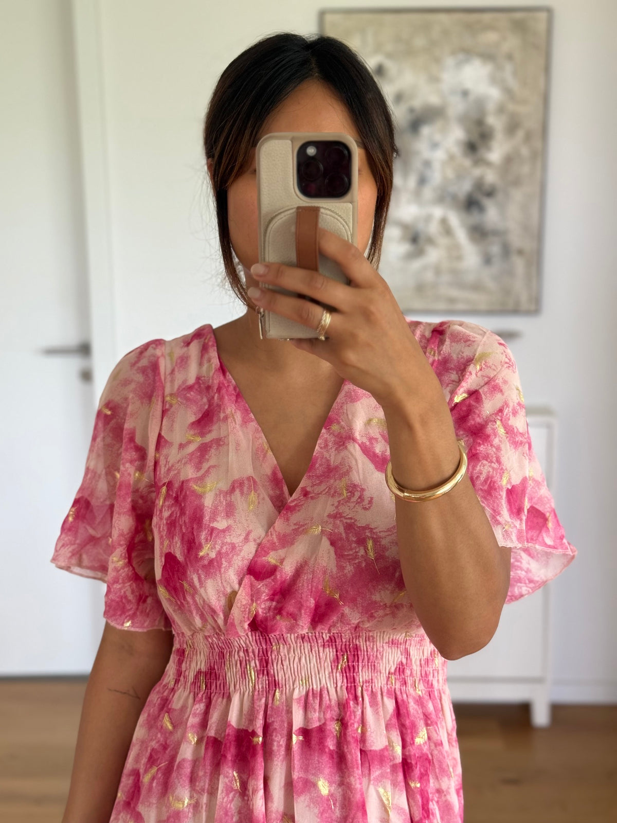 Flower Maxi Kleid Pinky