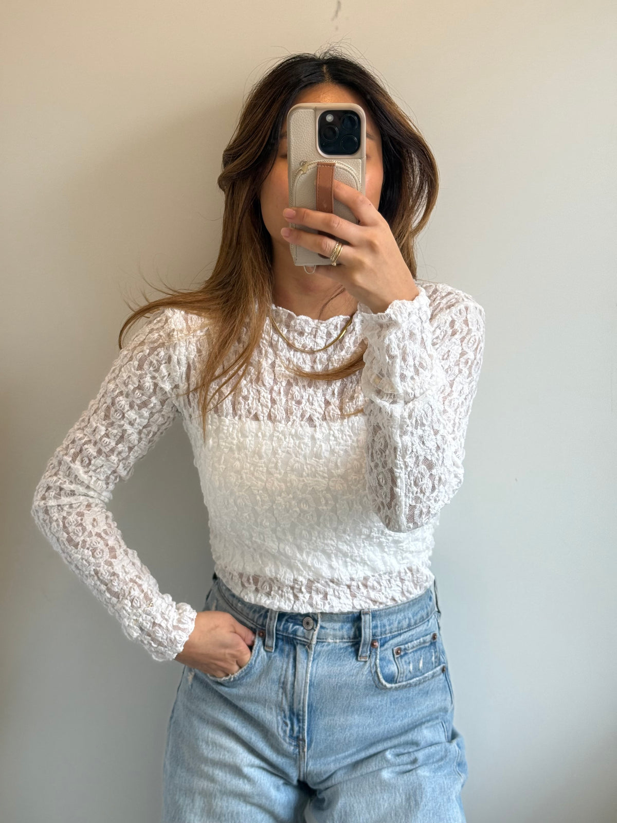 Lace Top weiß