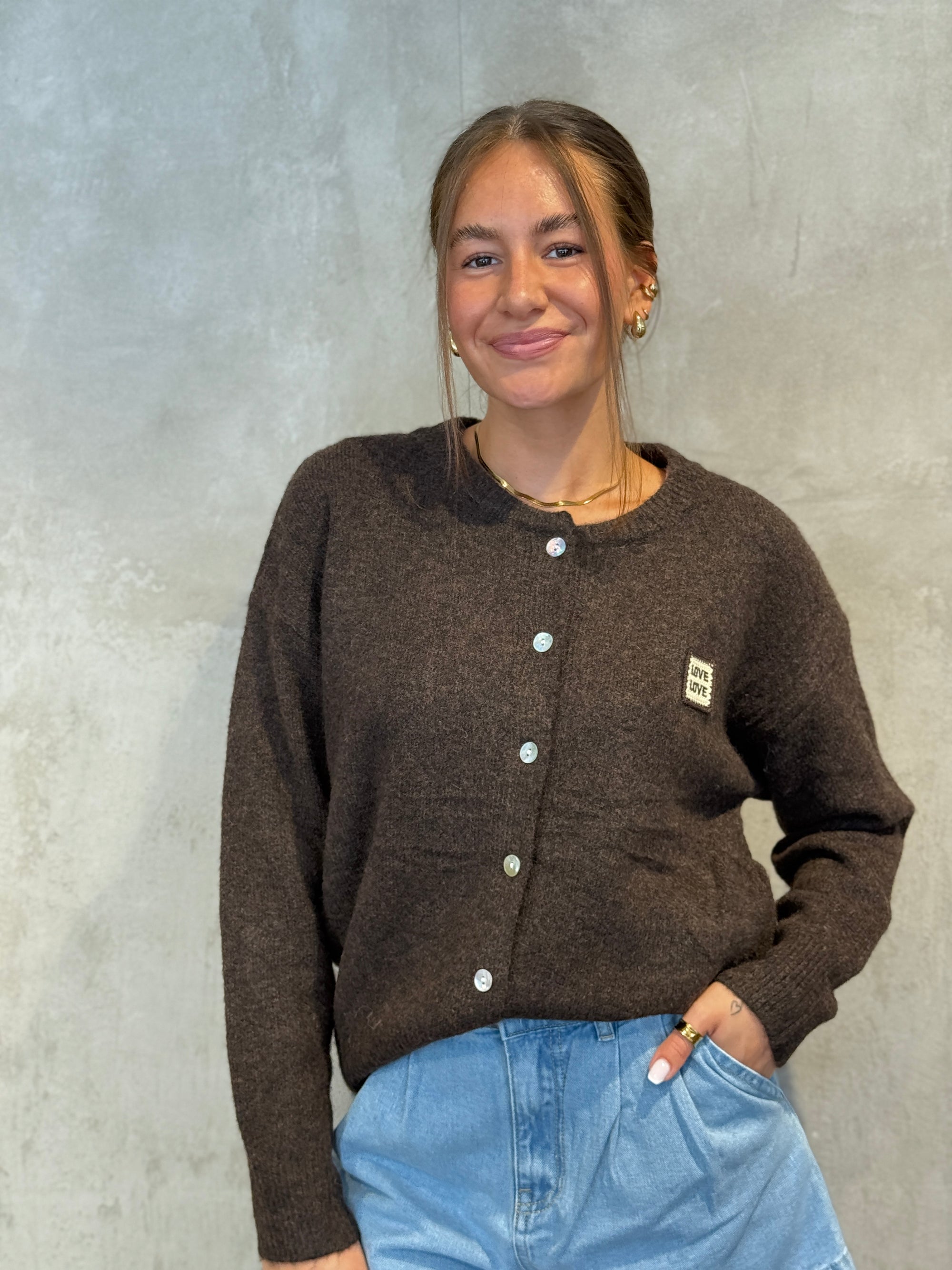 Love Love Cardigan brown