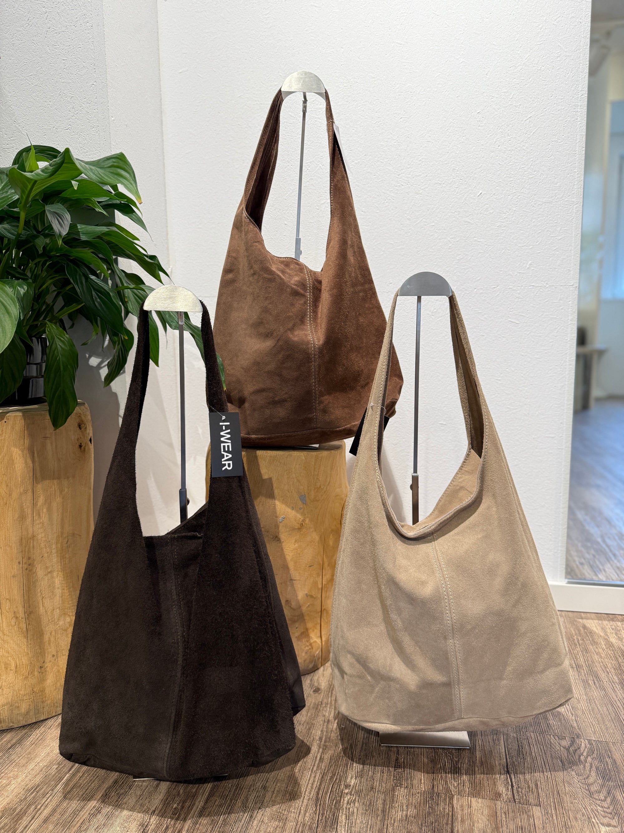 Wildledertasche beige