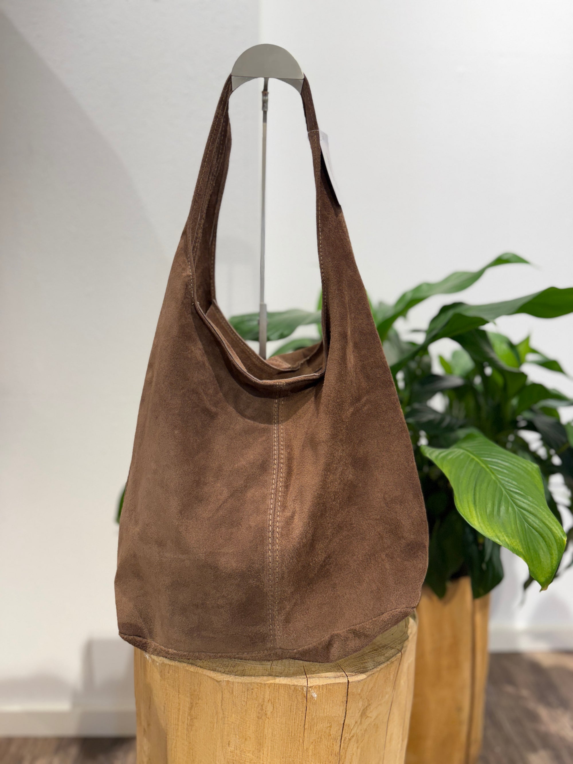 Wildledertasche taupe