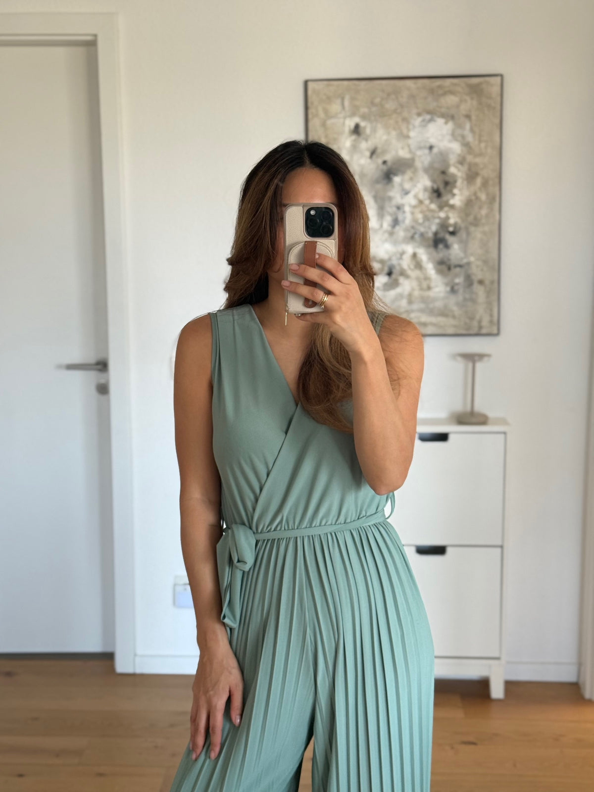 Plissee Jumpsuit mint