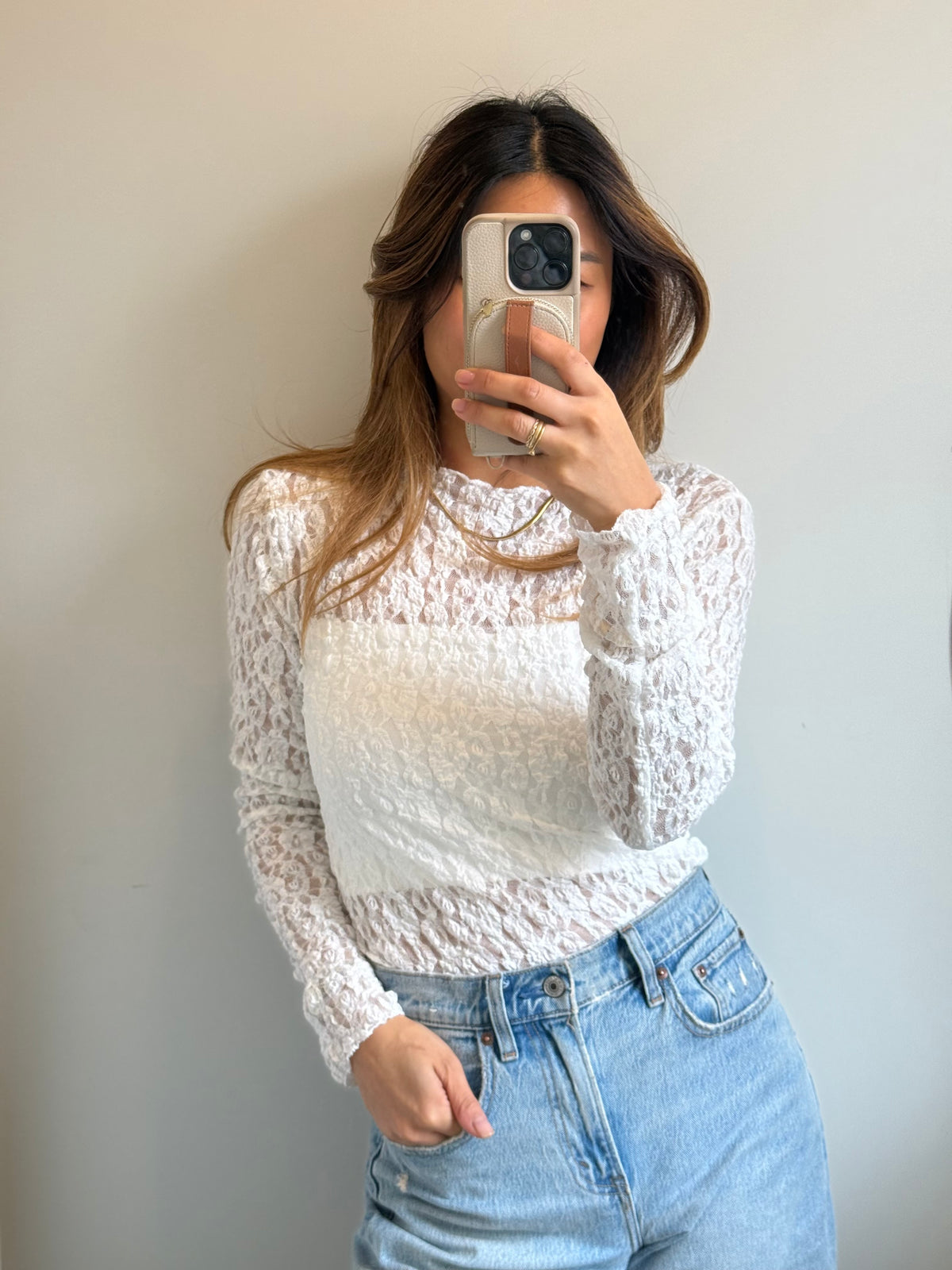 Lace Top weiß