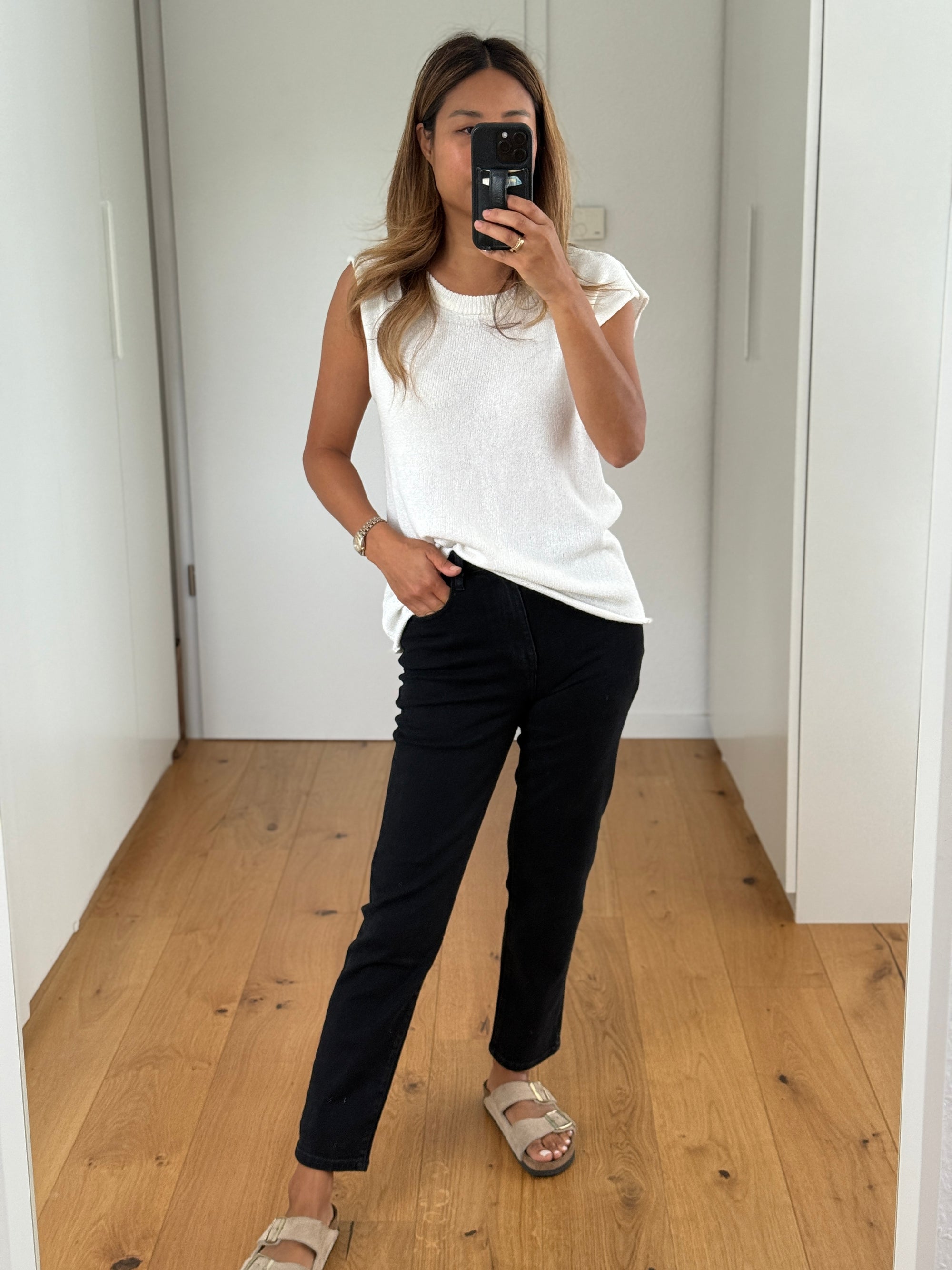 Mom Jeans black long