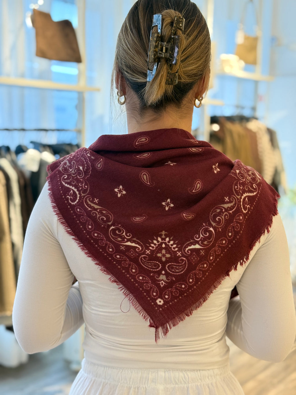 Paisley Halstuch Bordeaux