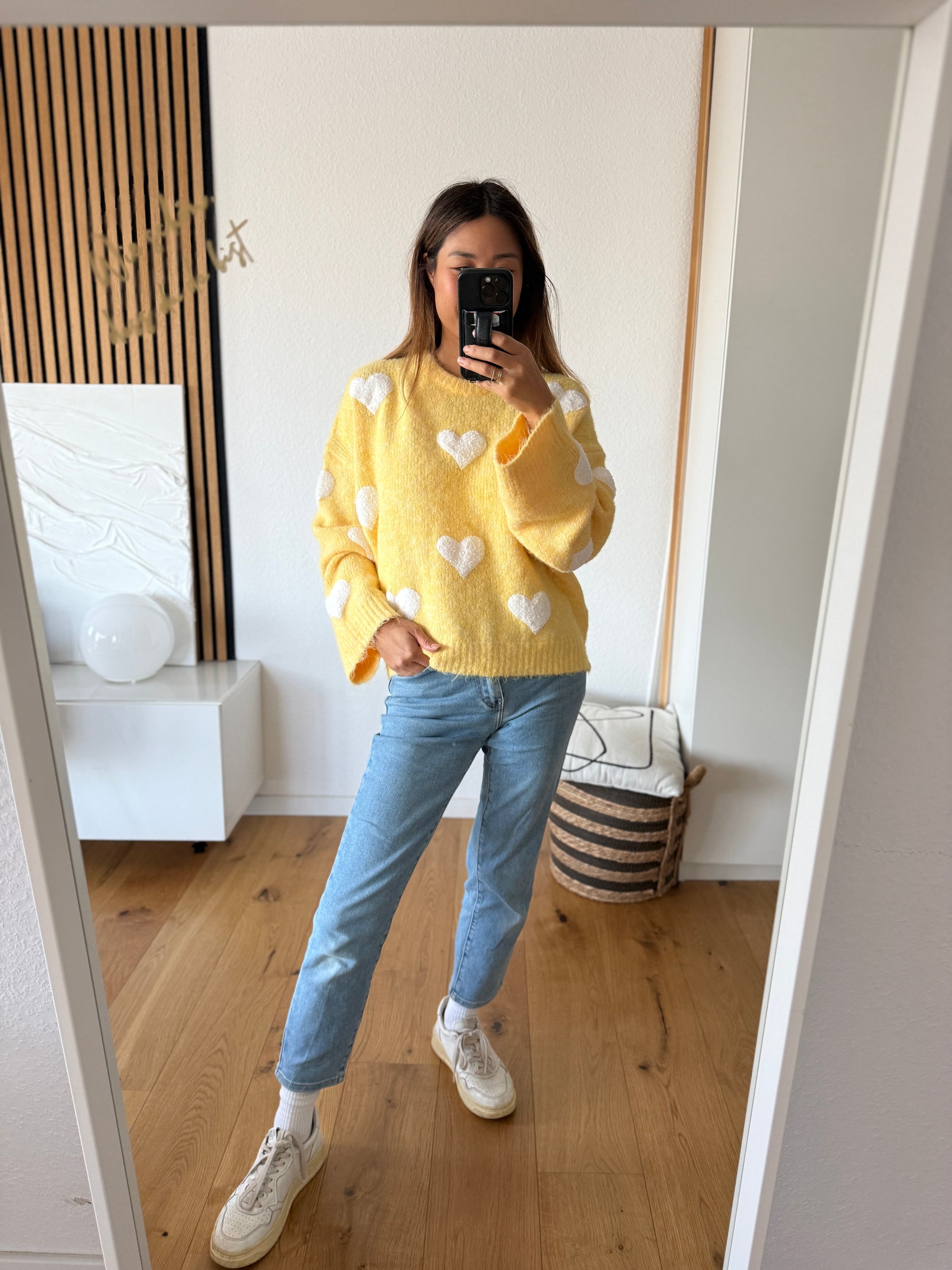 Pullover Herz Yellow