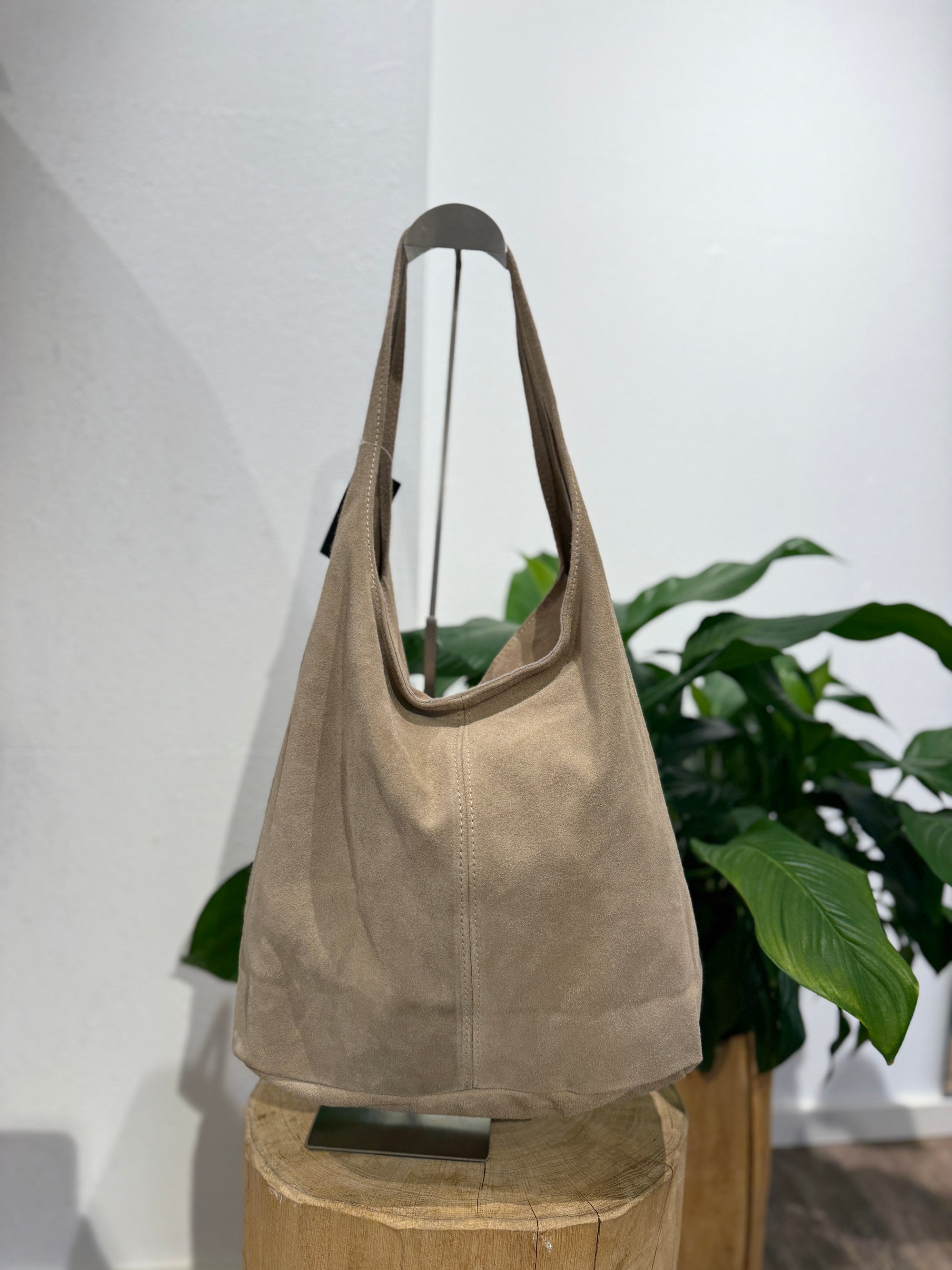 Wildledertasche beige