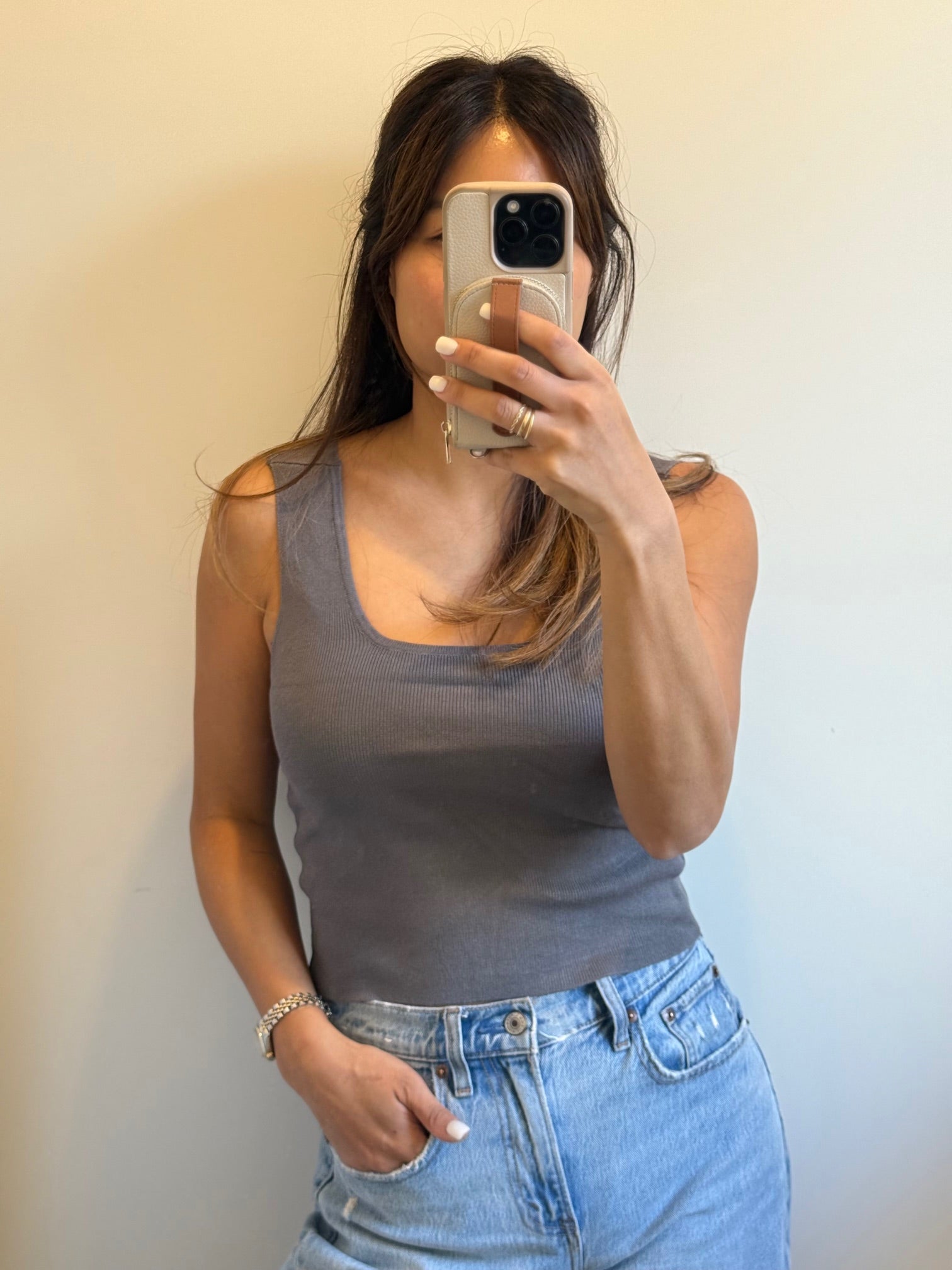 Knoten Top grey