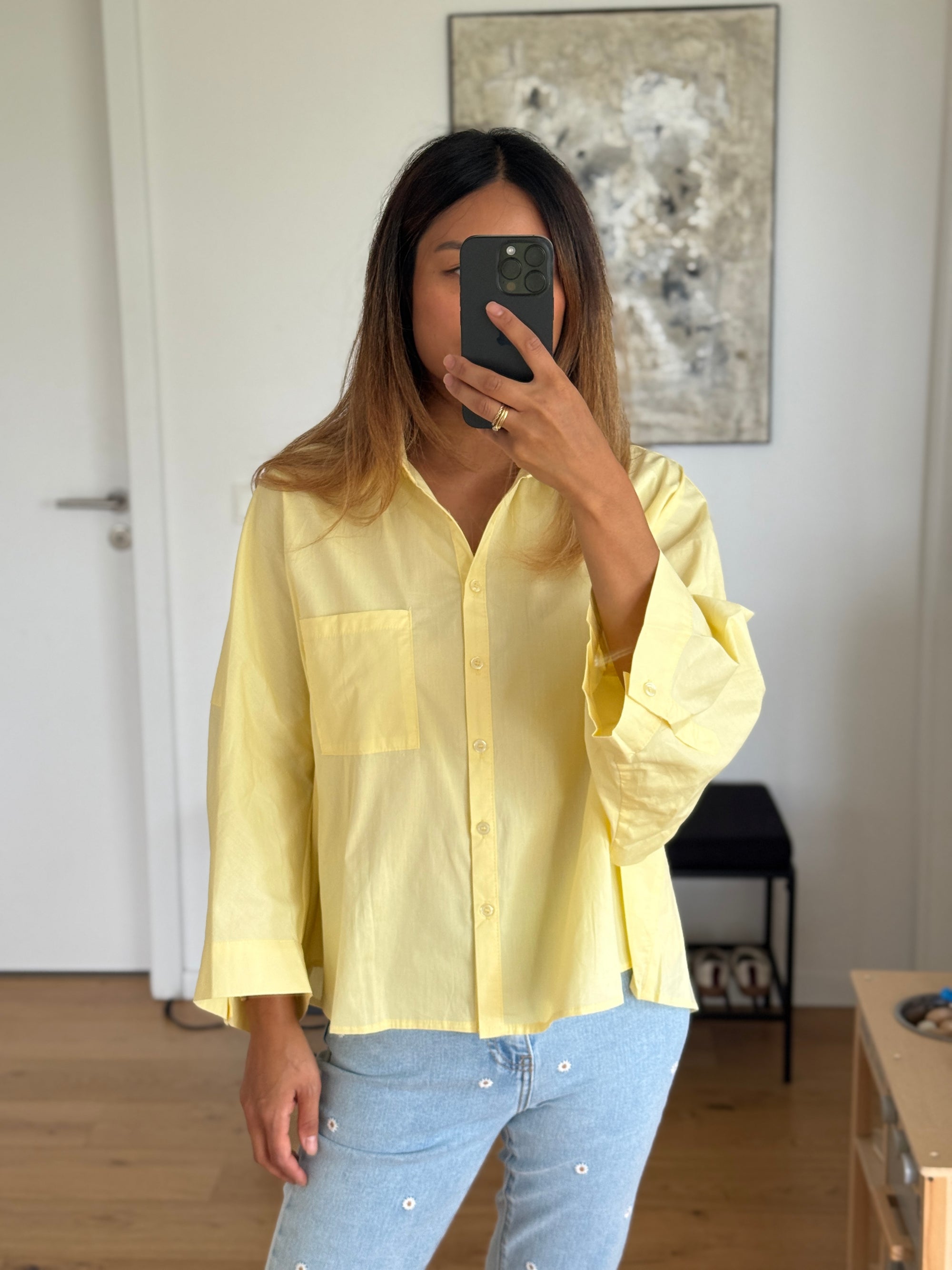 Boxy Bluse lemon