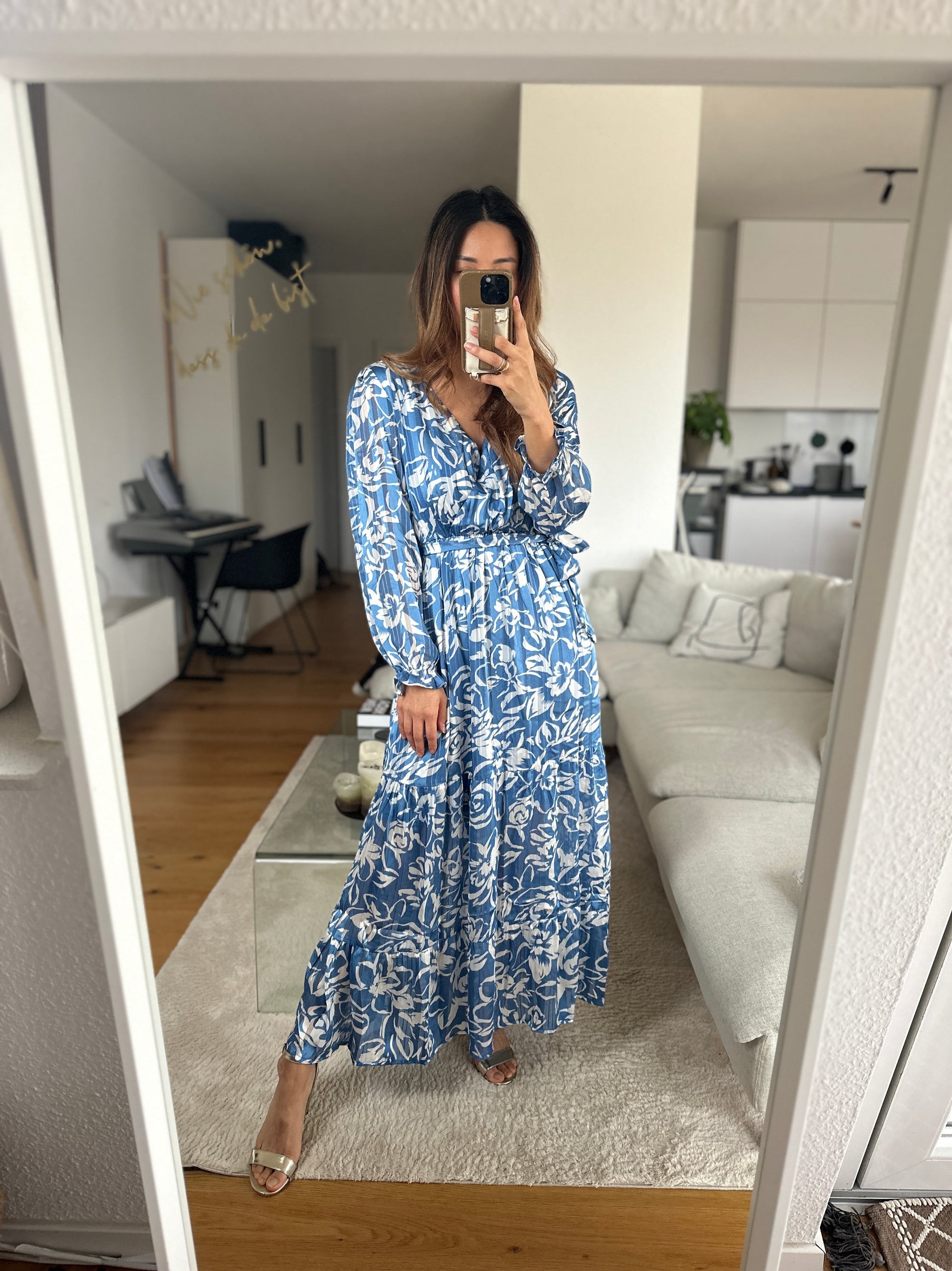 Midi Kleid blau