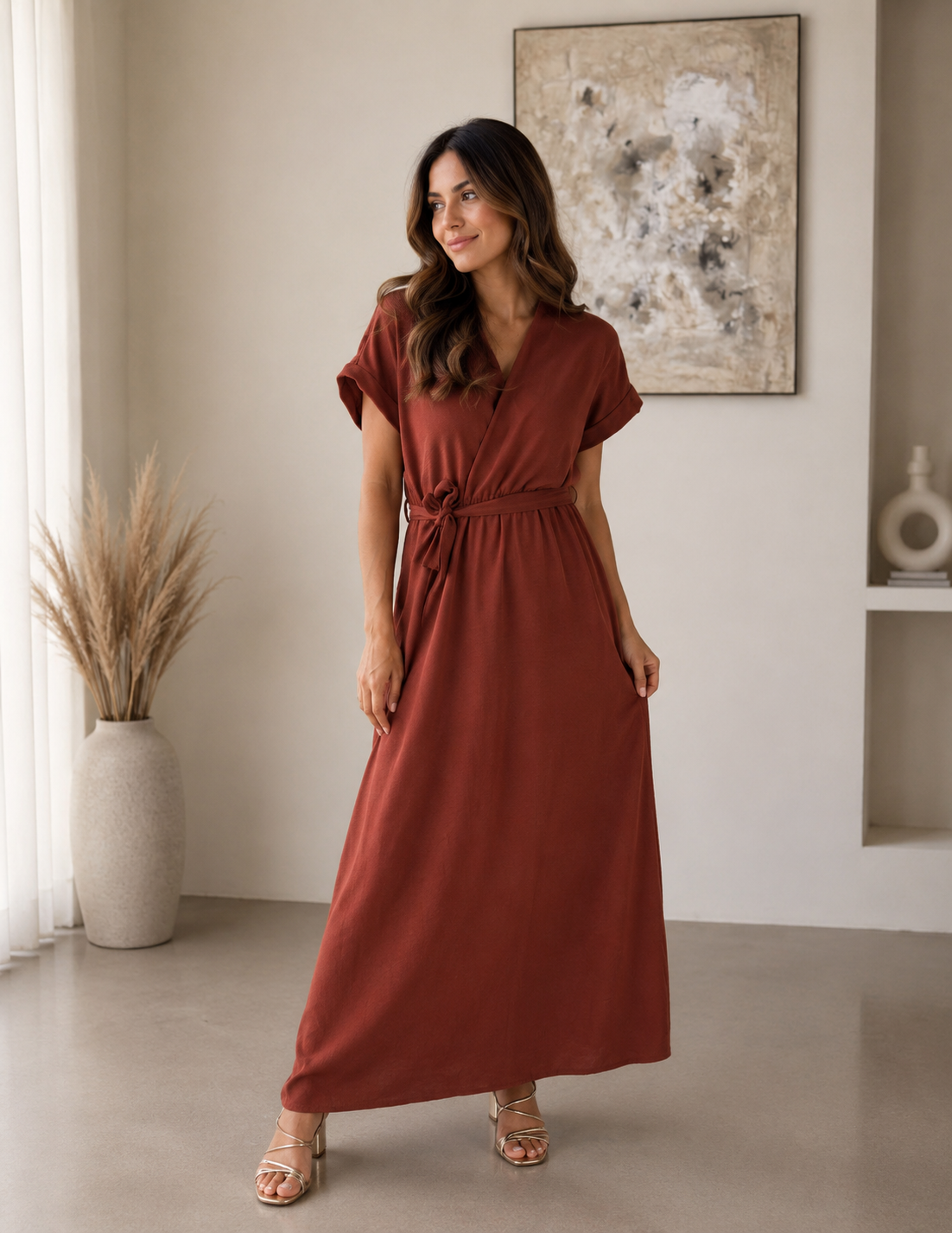 Wow-Kleid rostrot