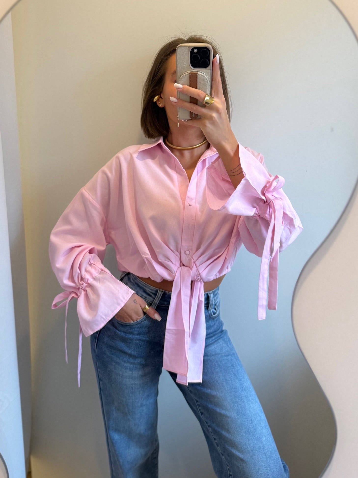 Tie Blouse rosa