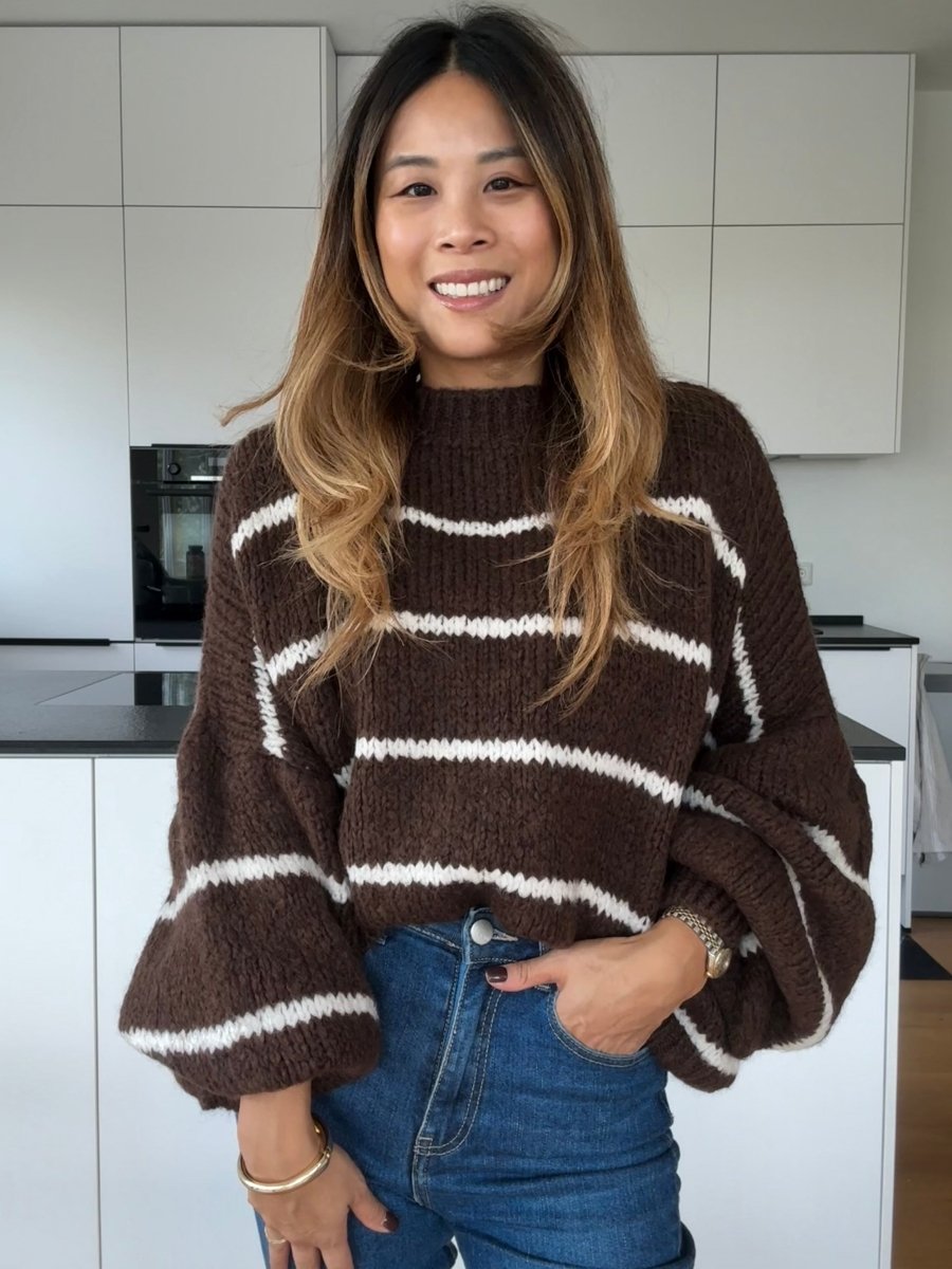 Stripe Pullover schoko - I - Wear Mode GmbH