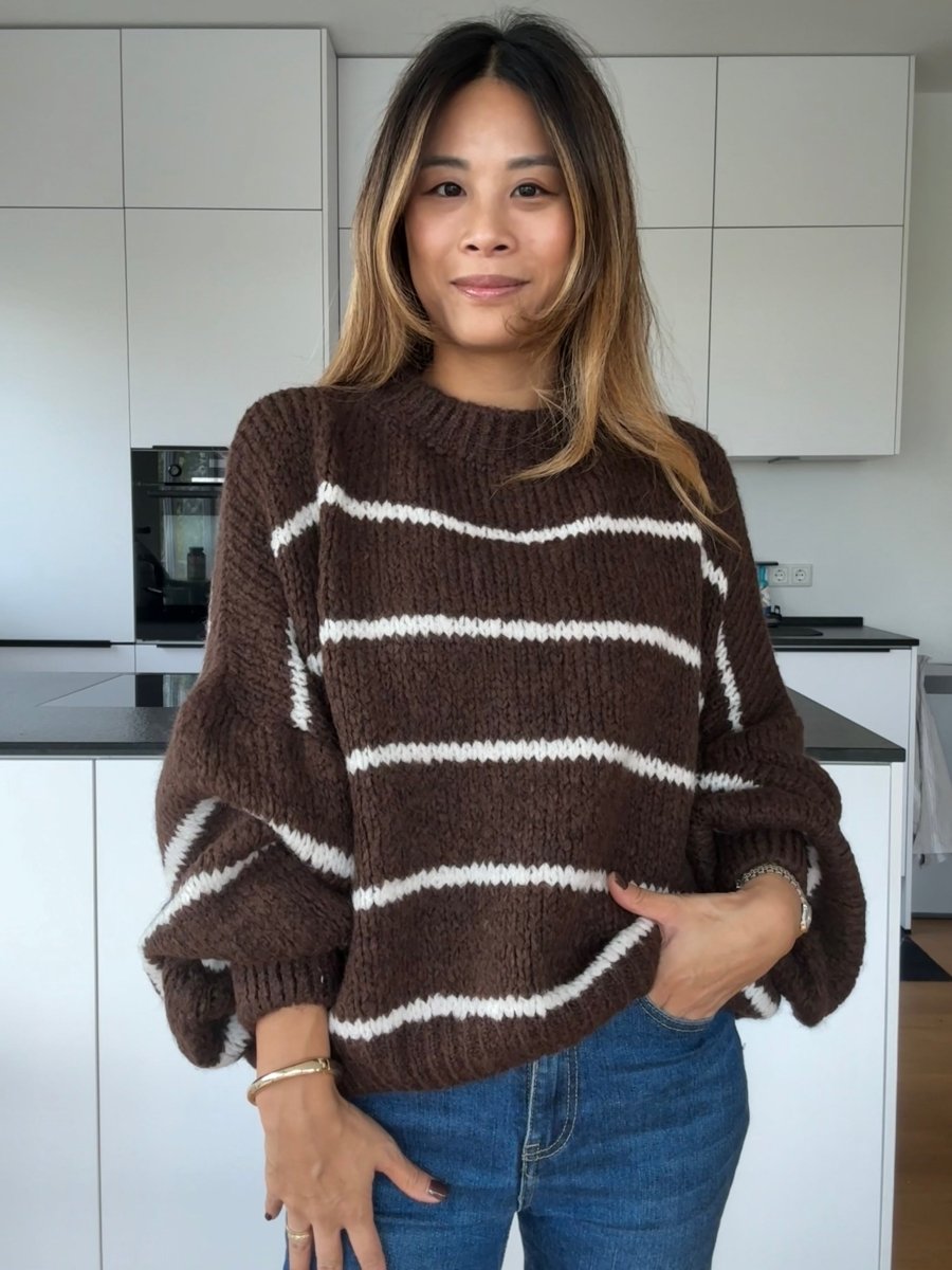 Stripe Pullover schoko - I - Wear Mode GmbH