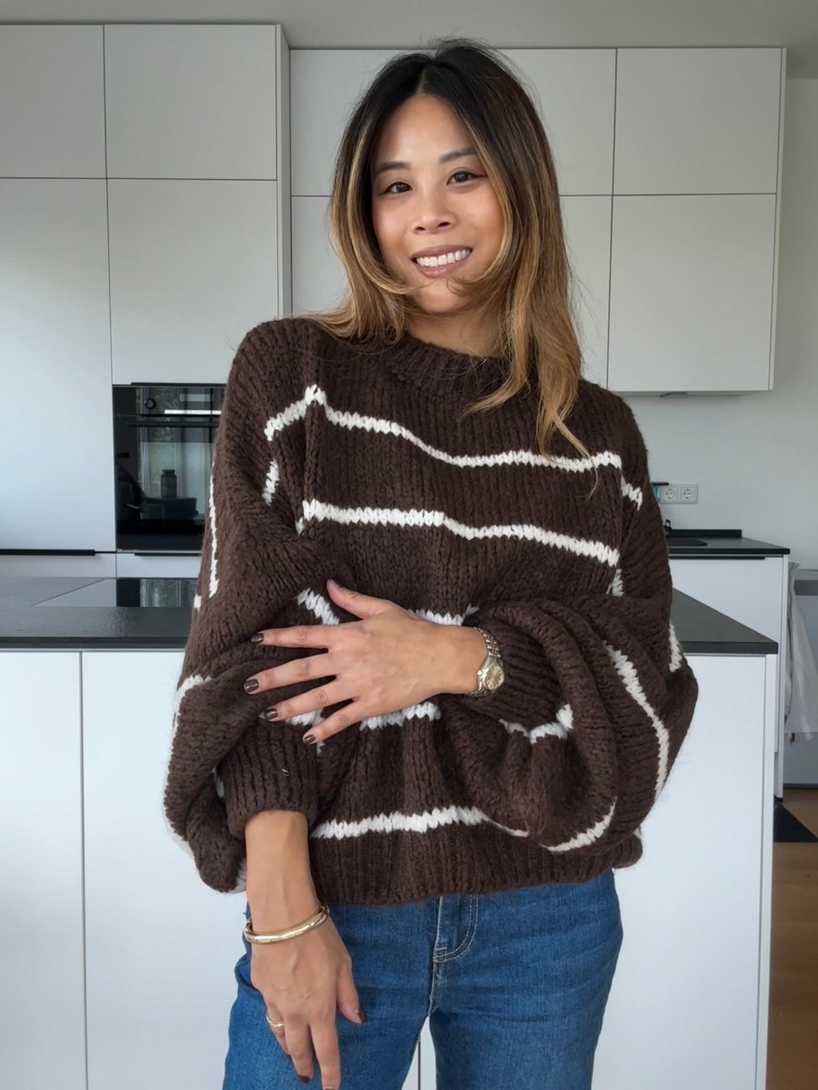 Stripe Pullover schoko - I - Wear Mode GmbH