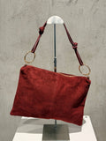 Wildledertasche Ring Bordeaux - I - Wear Mode GmbH