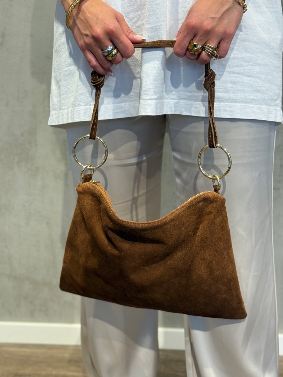 Wildledertasche Ring Cognac - I - Wear Mode GmbH