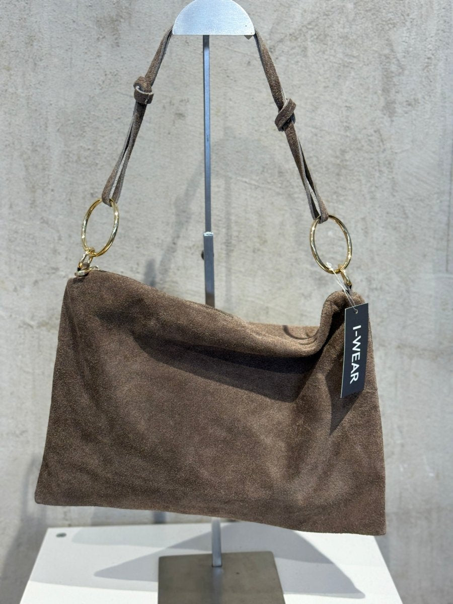 Wildledertasche Ring taupe - I - Wear Mode GmbH