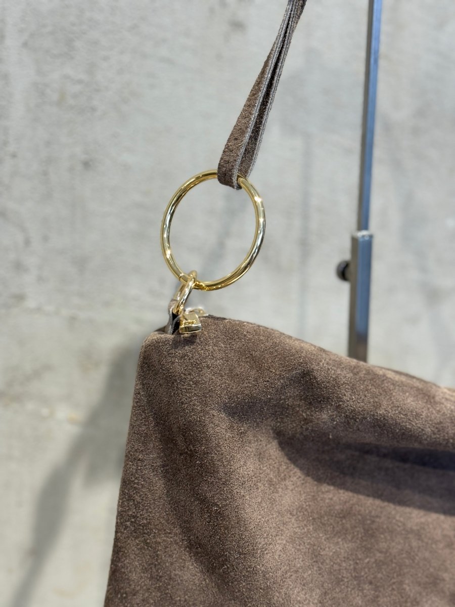 Wildledertasche Ring taupe - I - Wear Mode GmbH